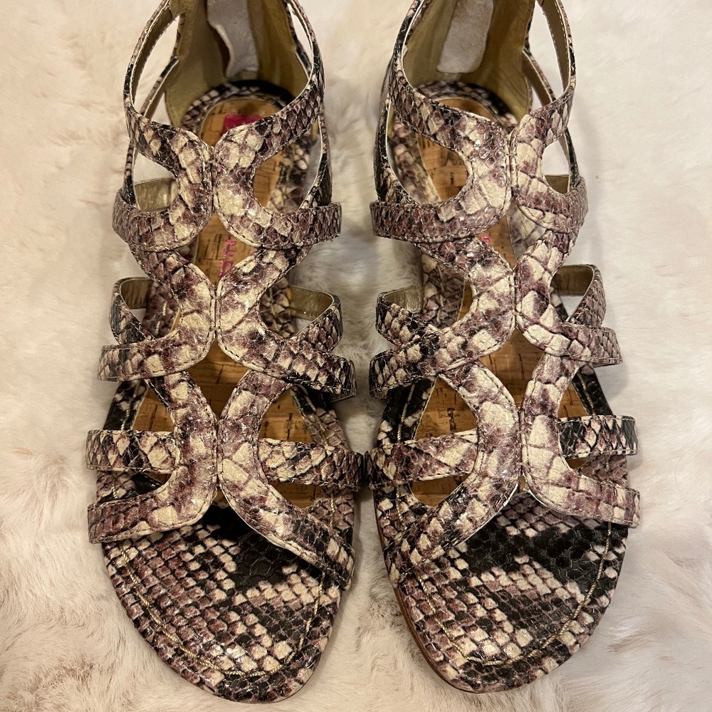Elaine Turner Python Colored Sandals Size 6.5 (New In Box) - Picture 3 of 4
